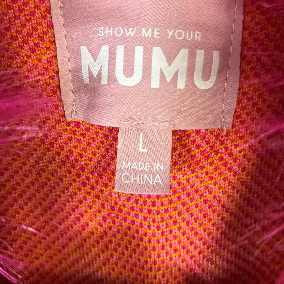 Show Me Your Mumu Zermatt Faux Fur Jacquard Sweater Pants Set Womens L Pink Y2K - Picture 10 of 11